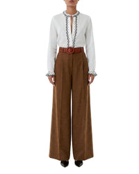 Pantalon Lola en lin - Brown