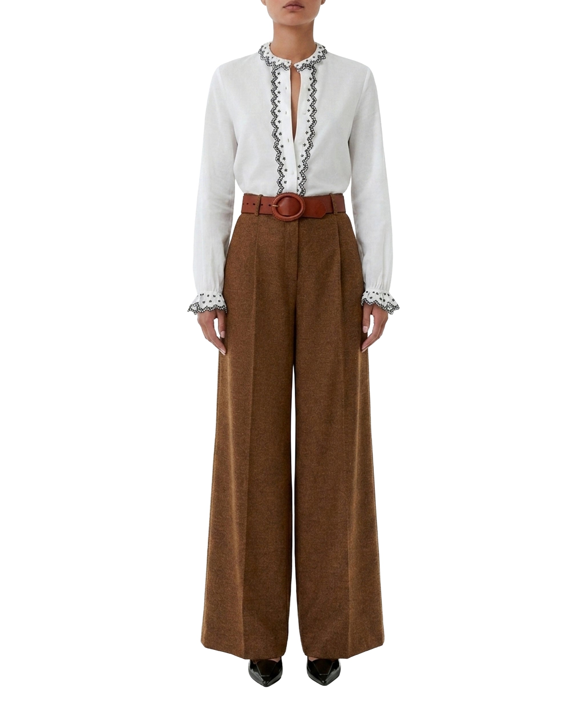 Pantalon Lola en lin - Brown