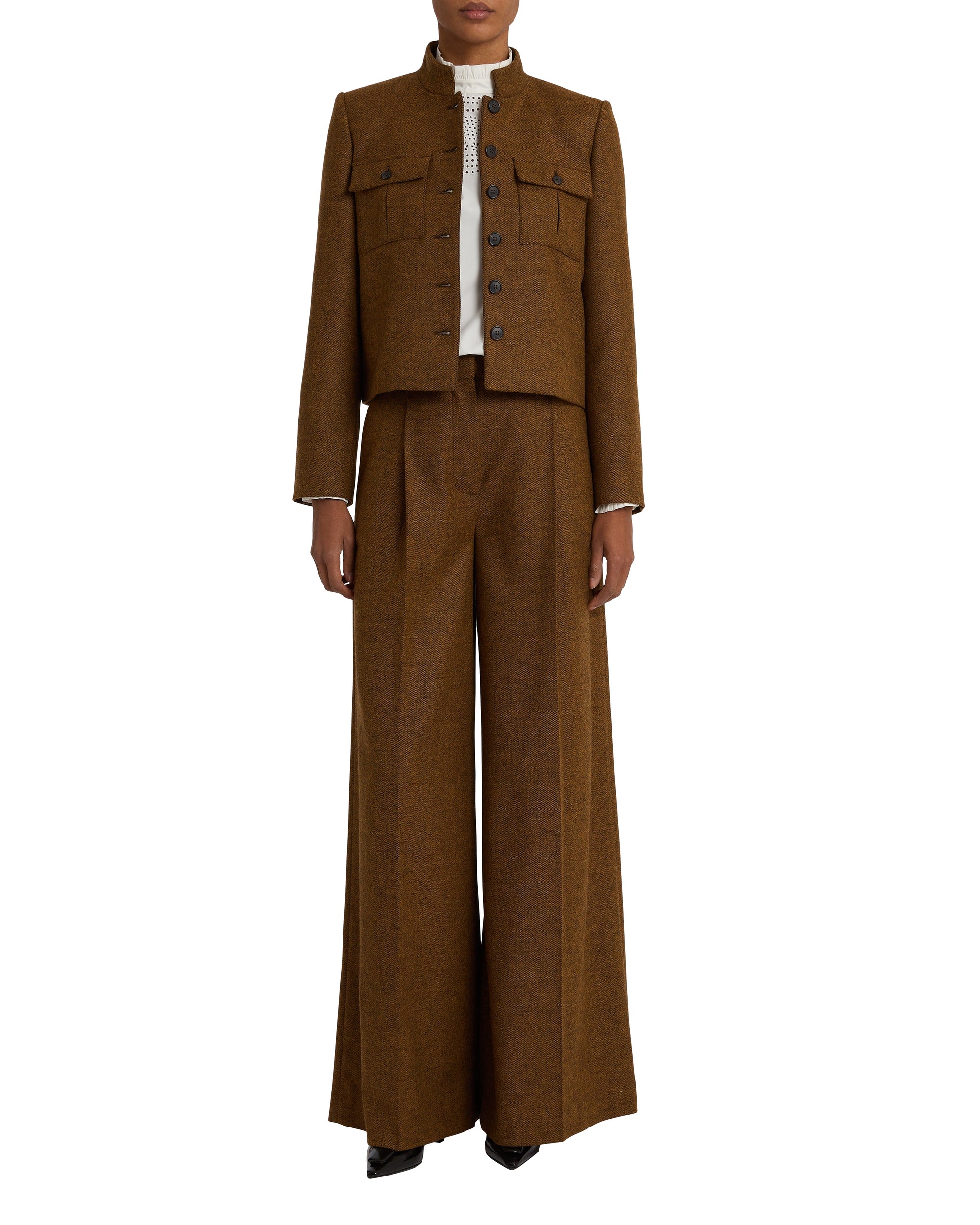 Linen Amhara jacket - Brown