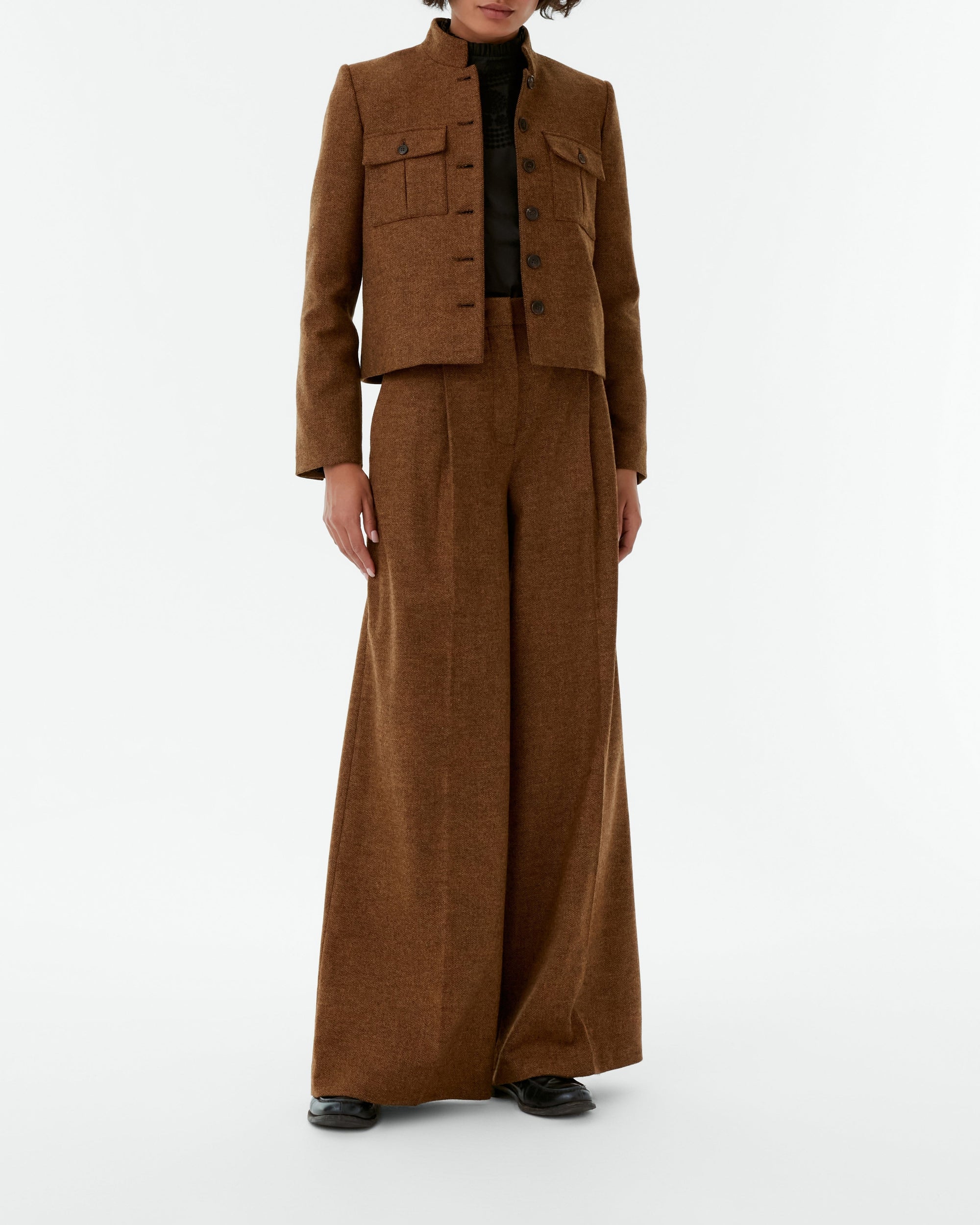 Linen Amhara jacket - Brown