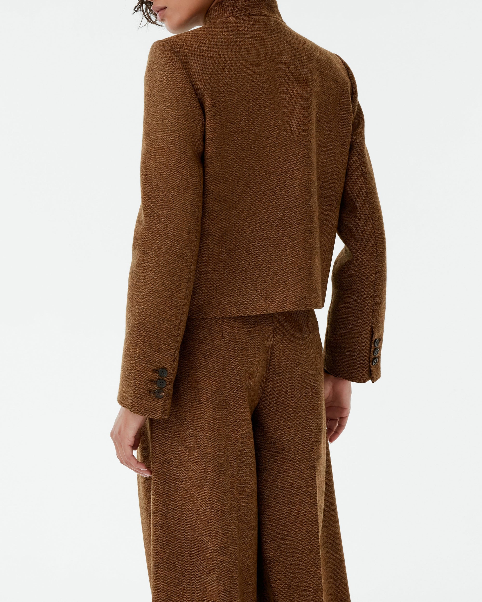 Linen Amhara jacket - Brown