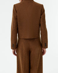 Linen Amhara jacket - Brown