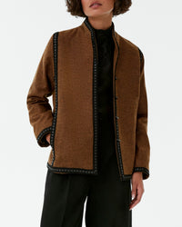 Marina jacket in linen - Brown