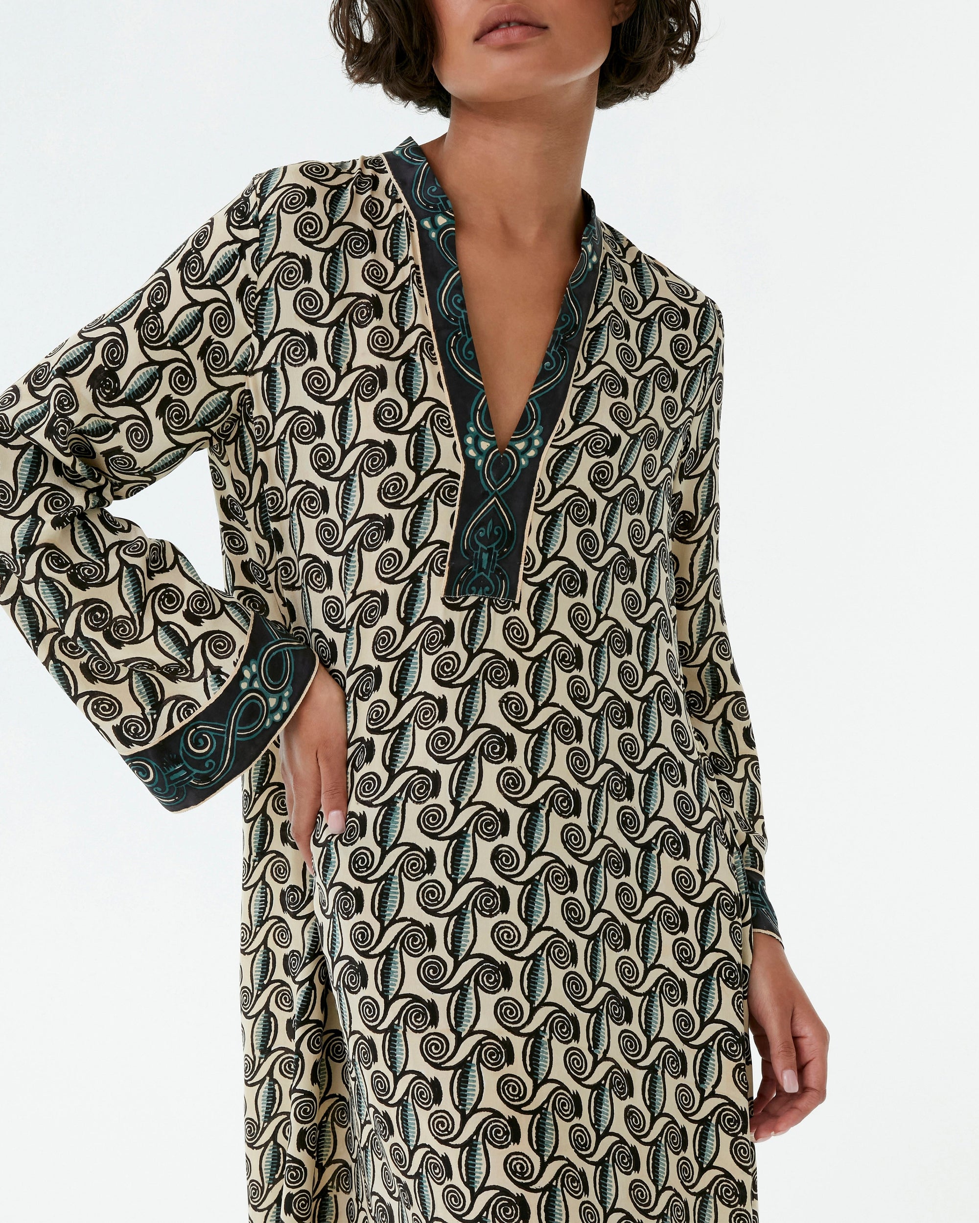 Caftan long Jenna en lin - Light