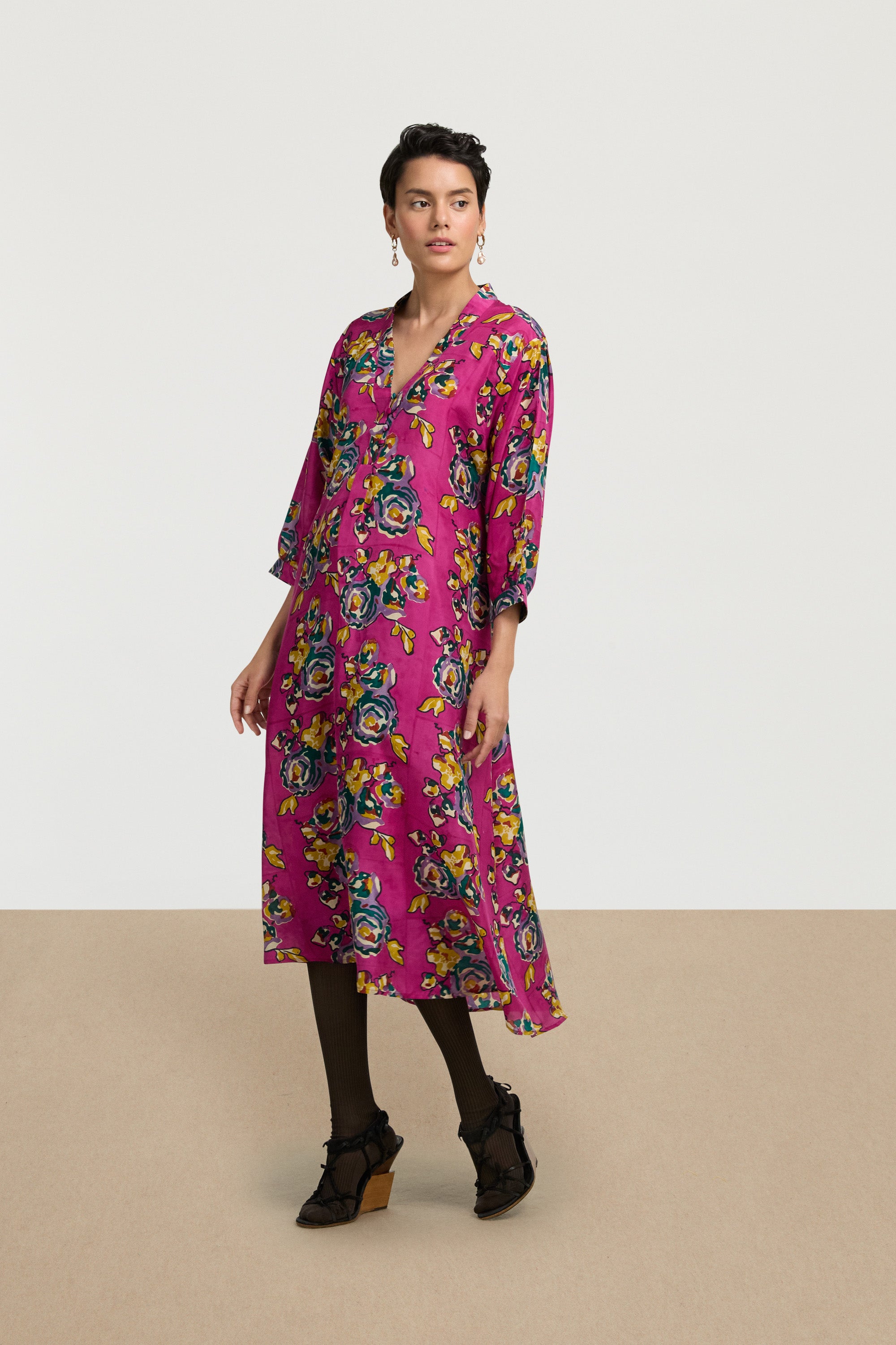 RECO PRIX : 280 // Lotty Dress Orihime Roses Fuxia
