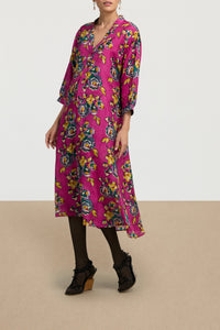 Lotty long silk dress - Neutral