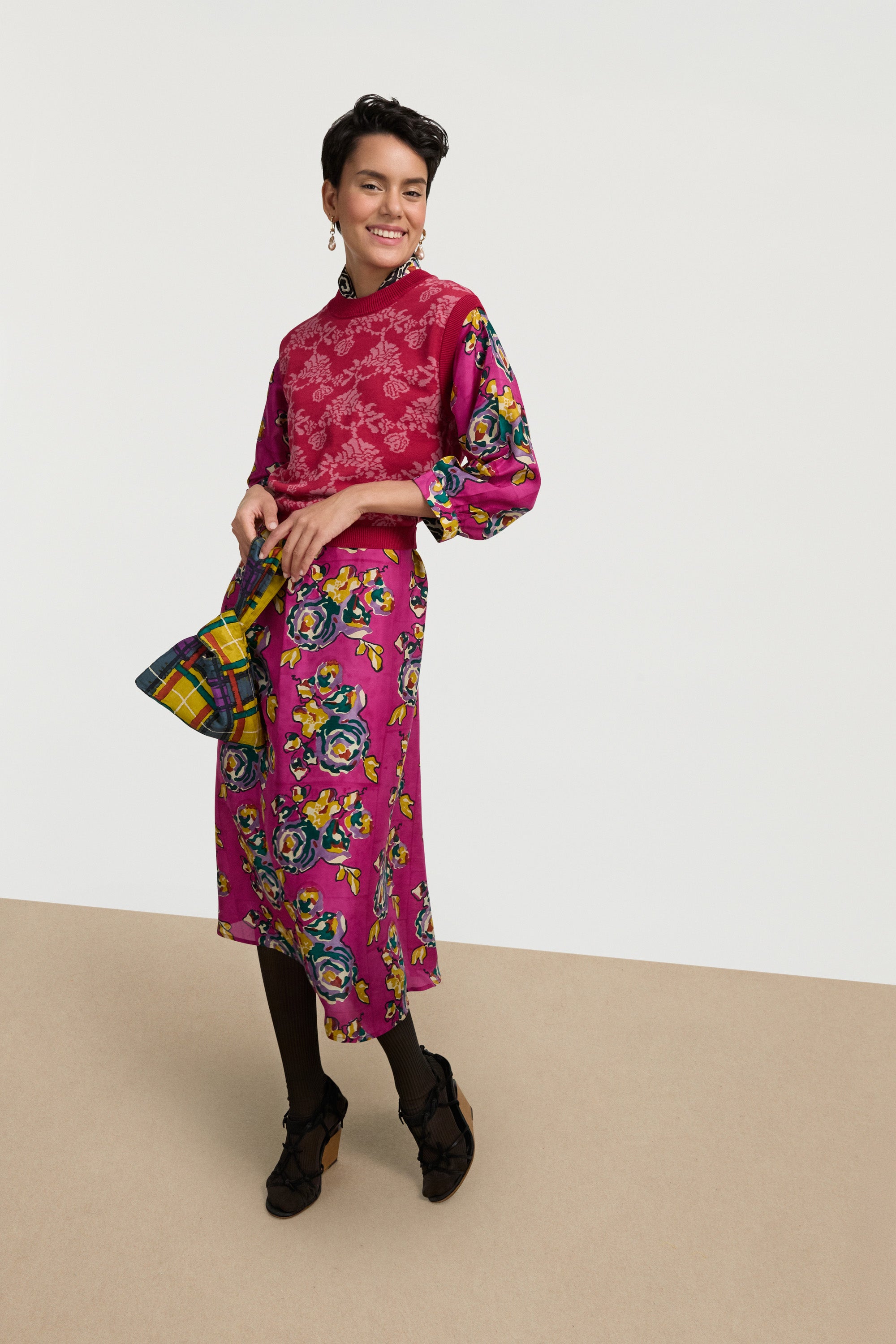 RECO PRIX : 280 // Lotty Dress Orihime Roses Fuxia