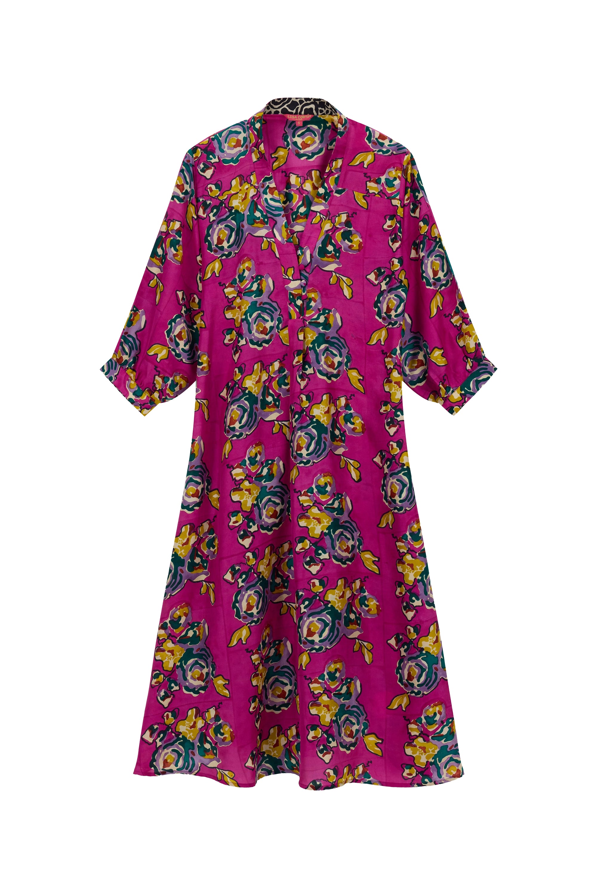 Lotty long silk dress - Neutral