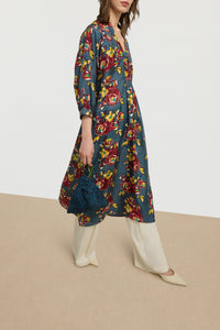 Lotty long silk dress - Neutral