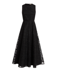 Robe midi Clodette en lin - Black