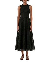 Robe midi Clodette en lin - Black