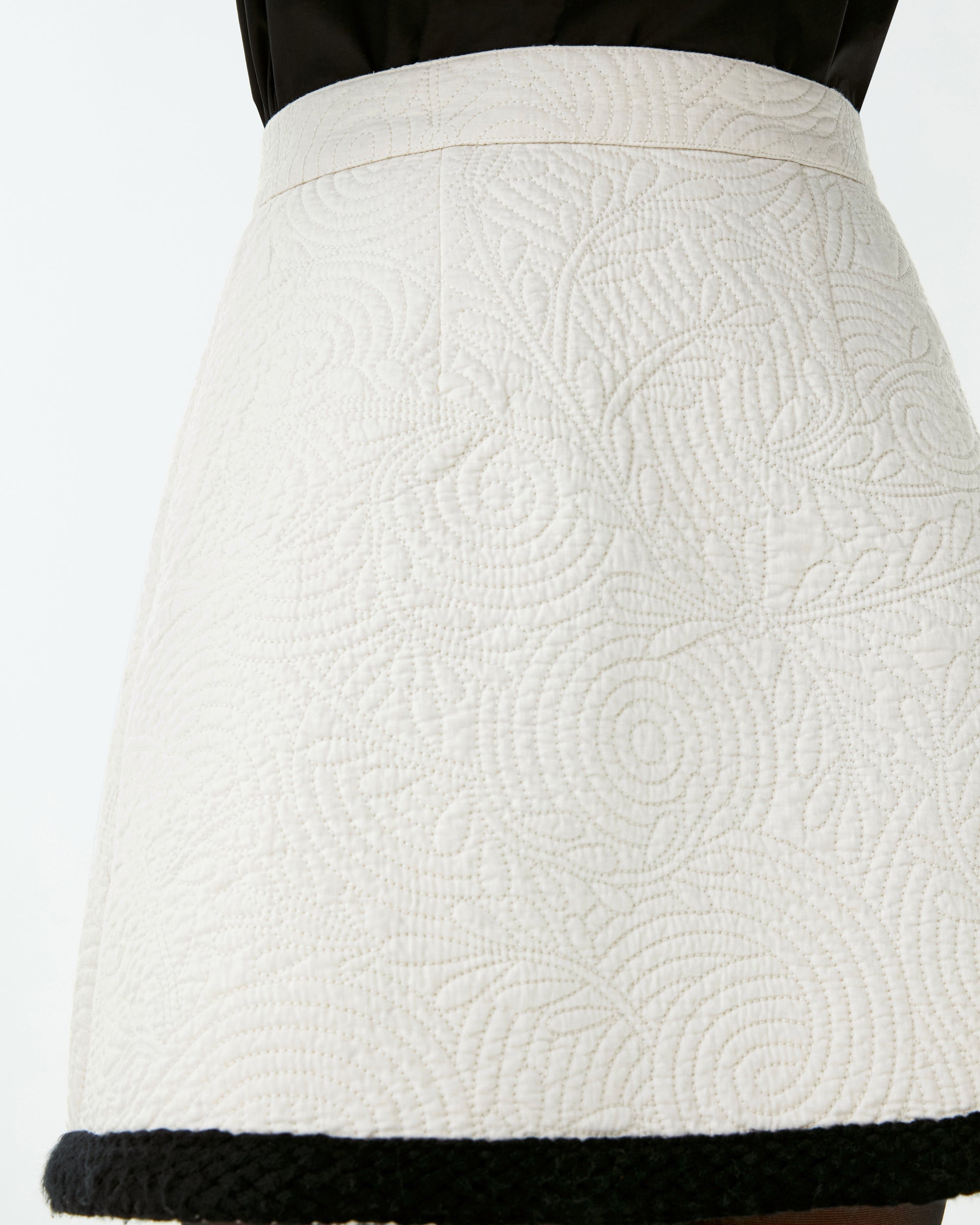 Giuliana short skirt in linen - White