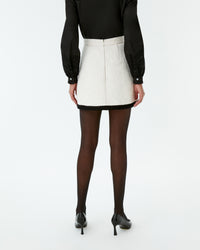 Giuliana short skirt in linen - White