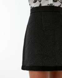 Giuliana short skirt in linen - Black