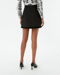 Giuliana short skirt in linen - Black