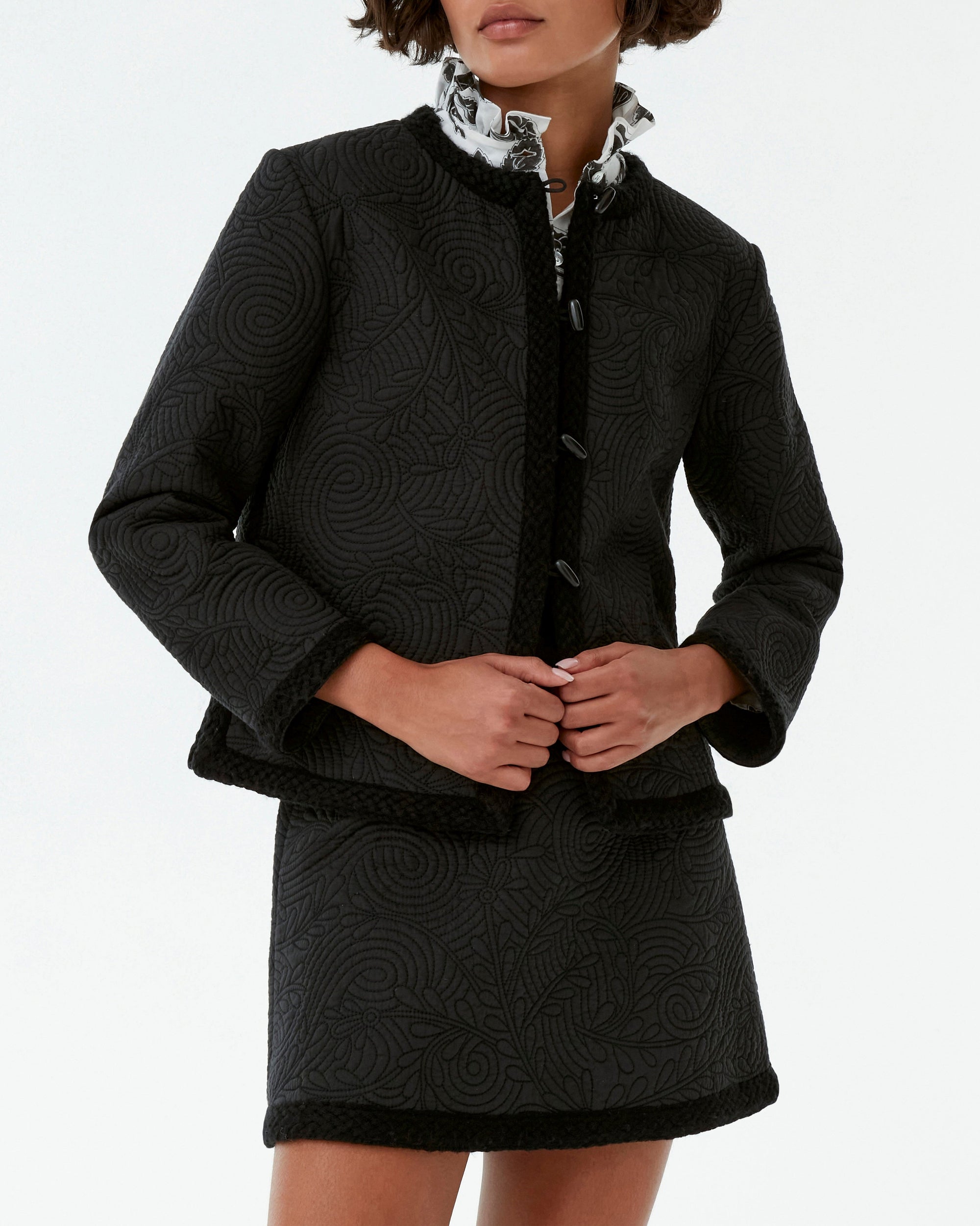 Iole jacket in linen - Black