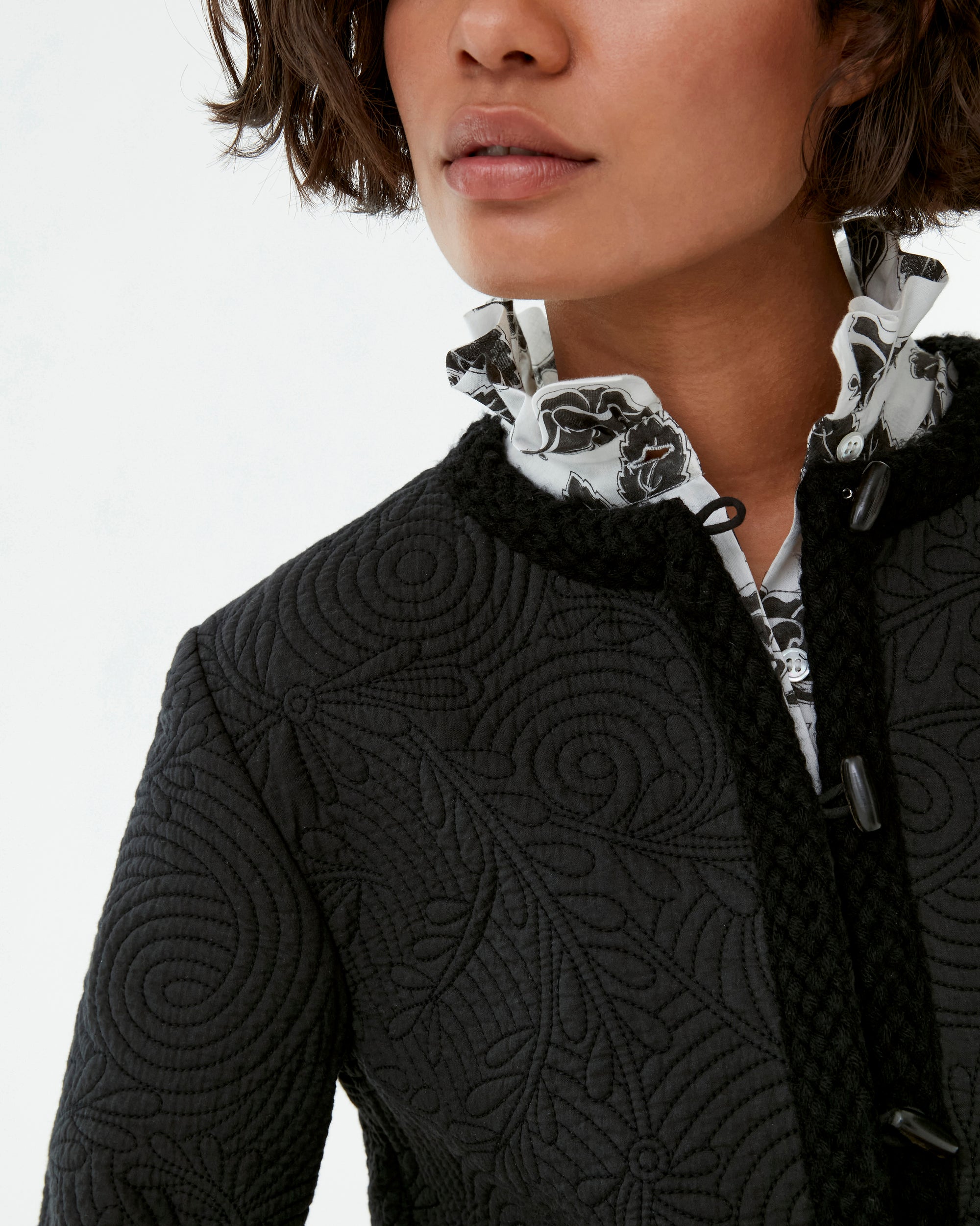 Iole jacket in linen - Black