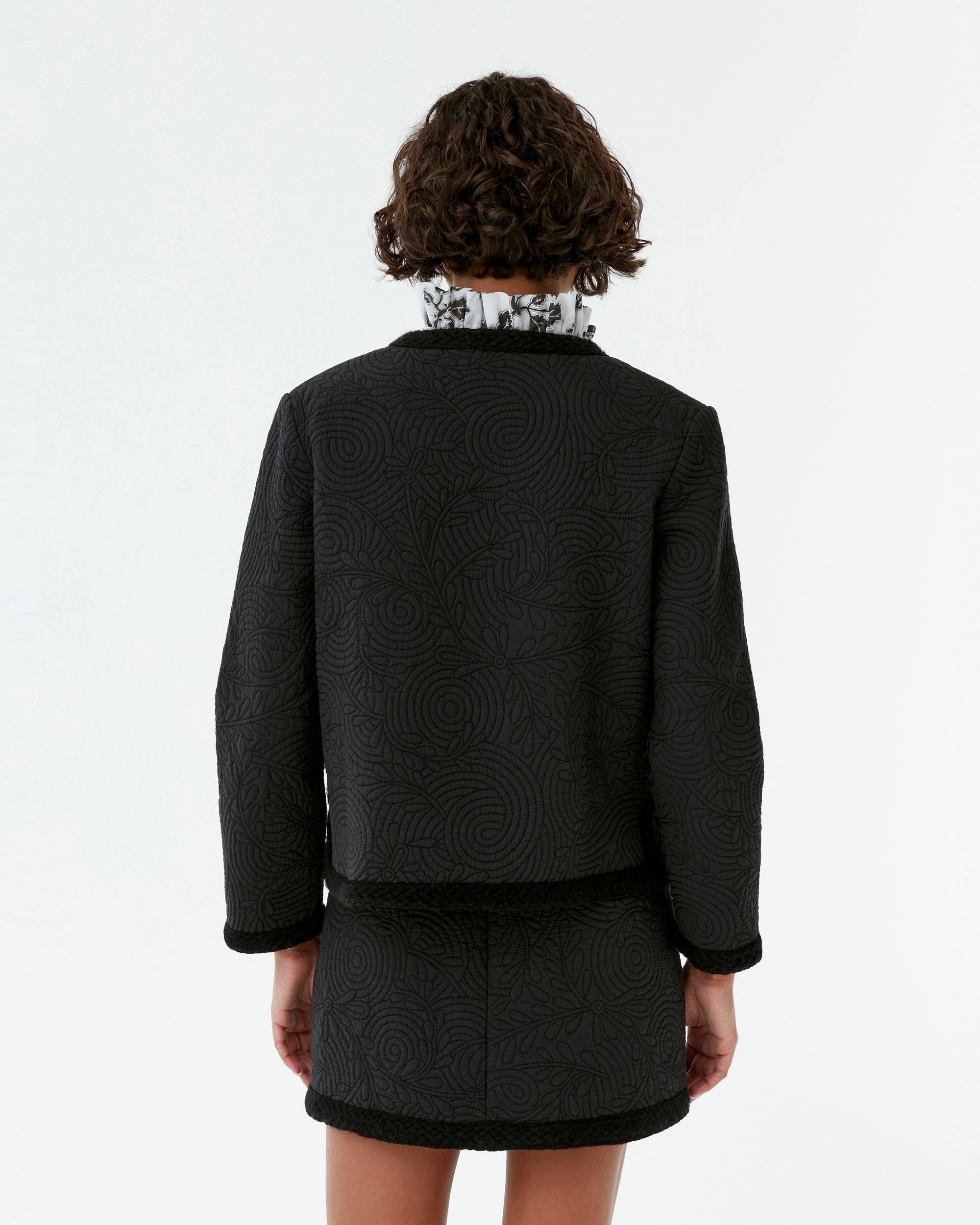 Iole jacket in linen - Black