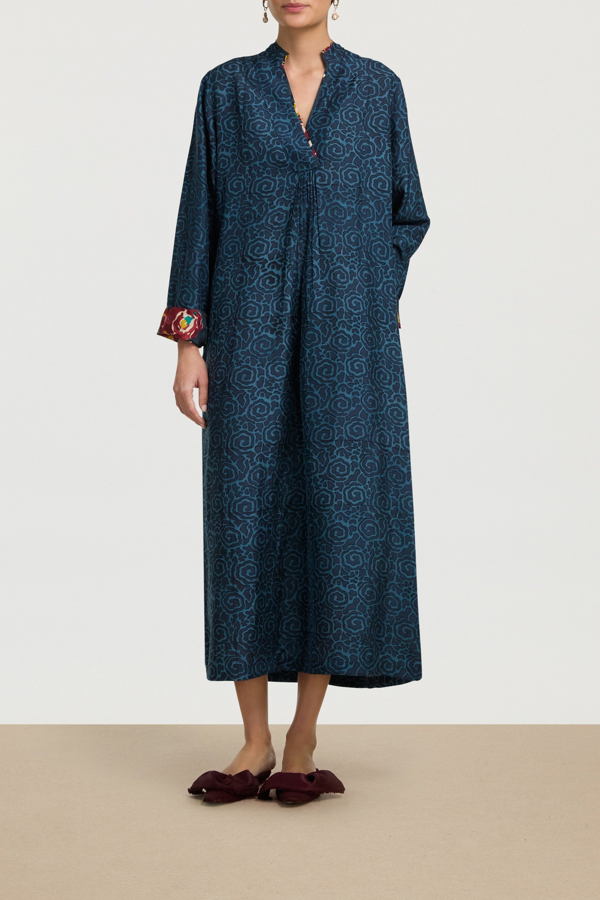 Radha long silk dress - Neutral