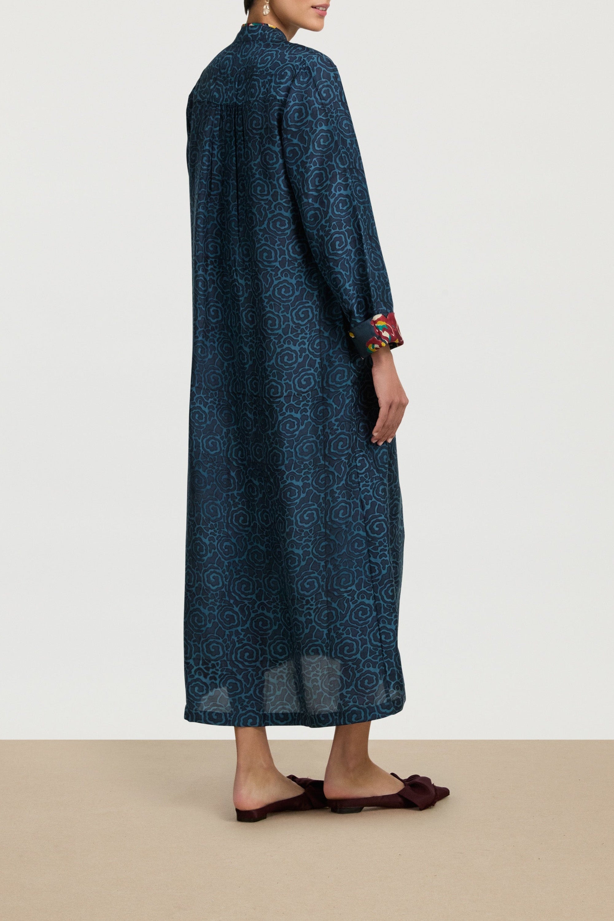 Radha long silk dress - Neutral