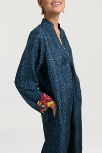 Radha long silk dress - Neutral