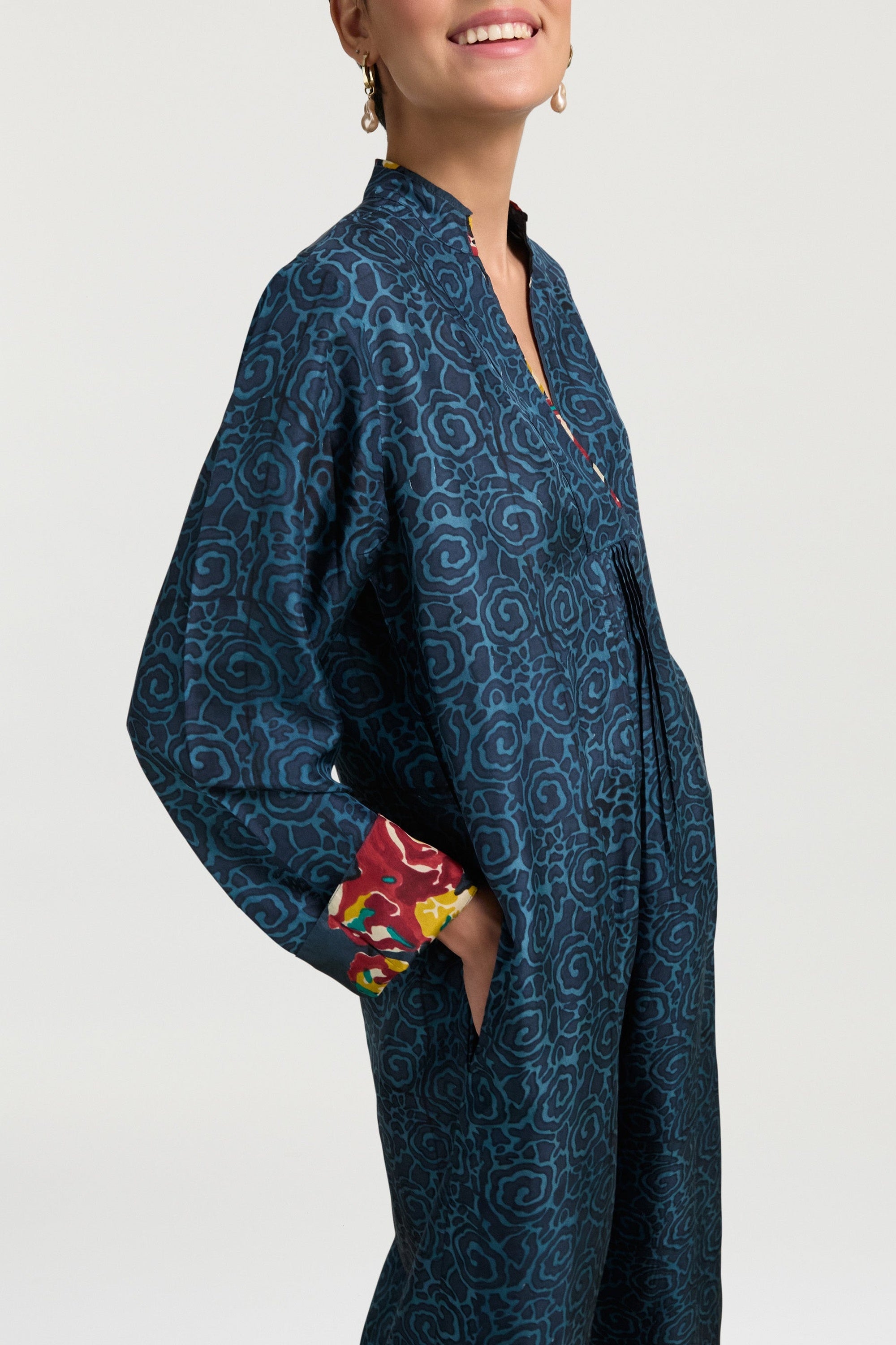 Radha long silk dress - Neutral