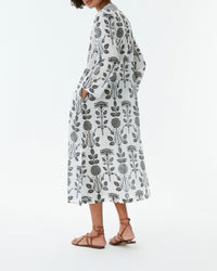Caftan long Giada - Black & White