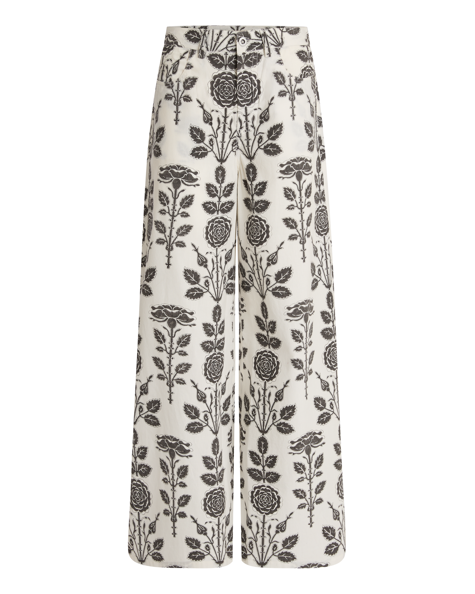 Pantalon fluide Nadia à imprimé - Black & White