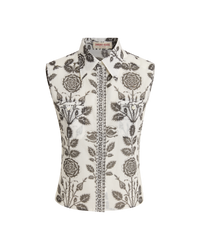 Ylenia sleeveless top - Black & White