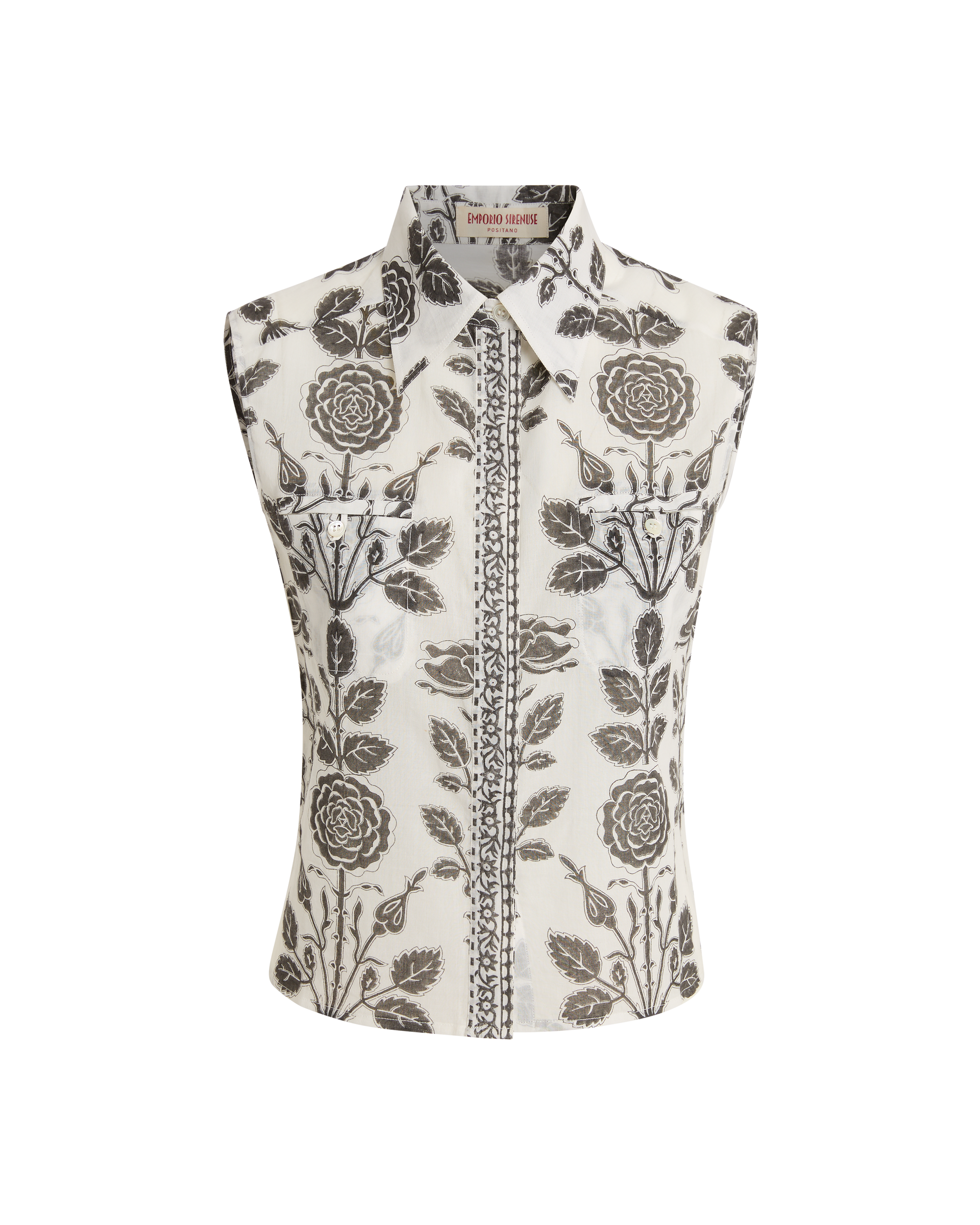 Ylenia sleeveless top - Black & White