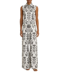 Ylenia sleeveless top - Black & White