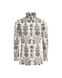 Victoria blouse in linen - Black & White