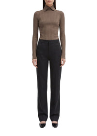 Pantalon de tailleur droit Troia - Black