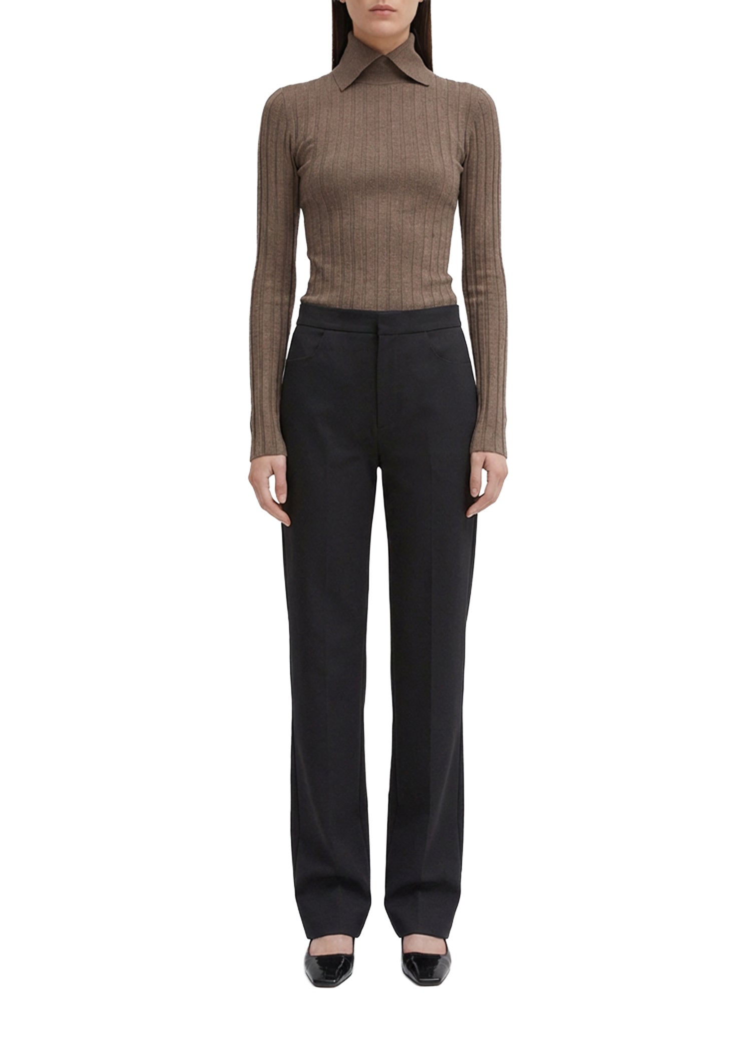 Pantalon de tailleur droit Troia - Black