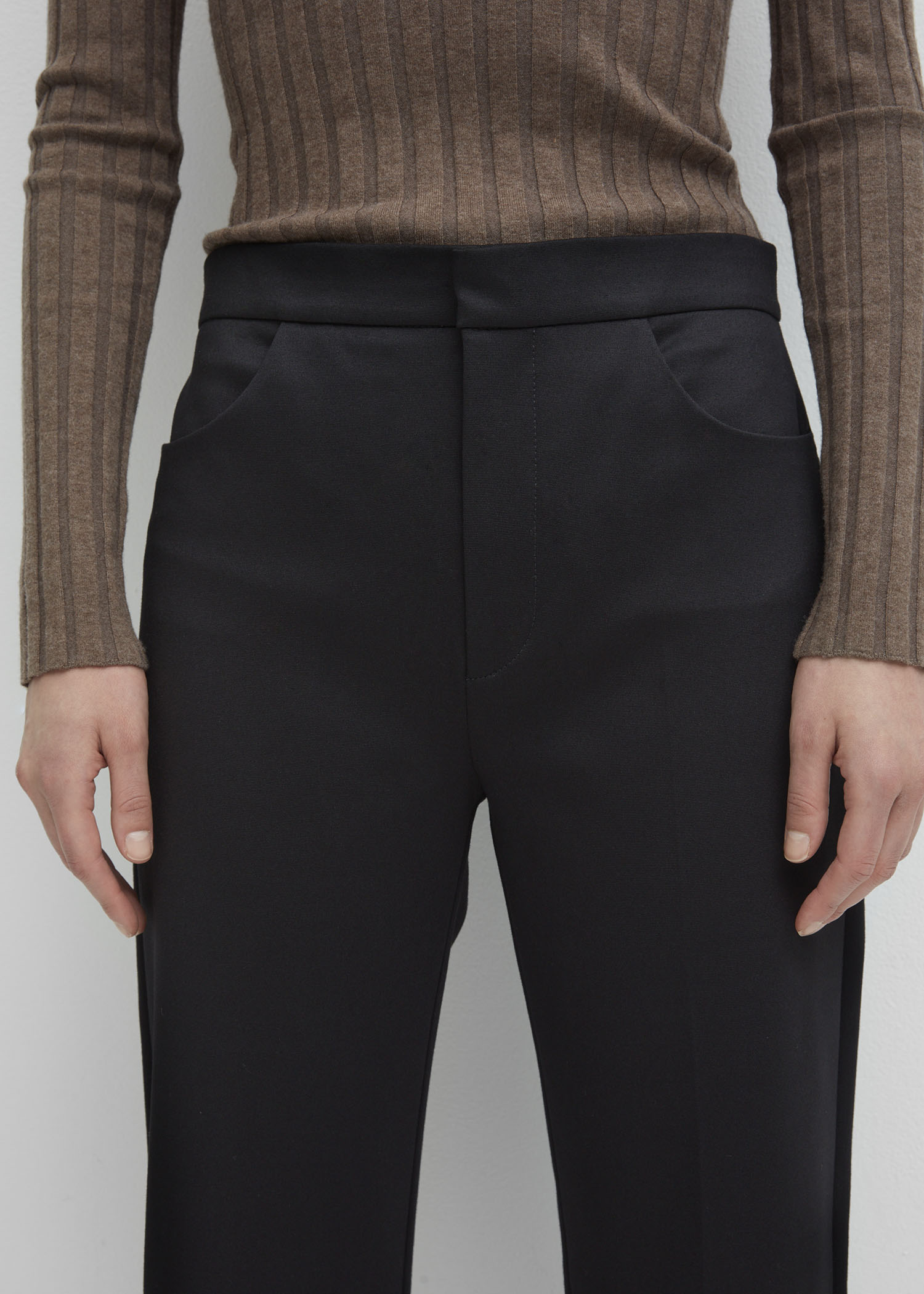 Pantalon de tailleur droit Troia - Black