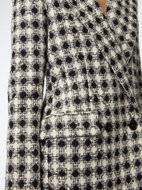 VESTE CROISÉE EN TWEED TEXTURÉ - Blanc