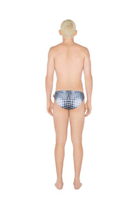 Dots-print swimsuit - White & Grey & Black