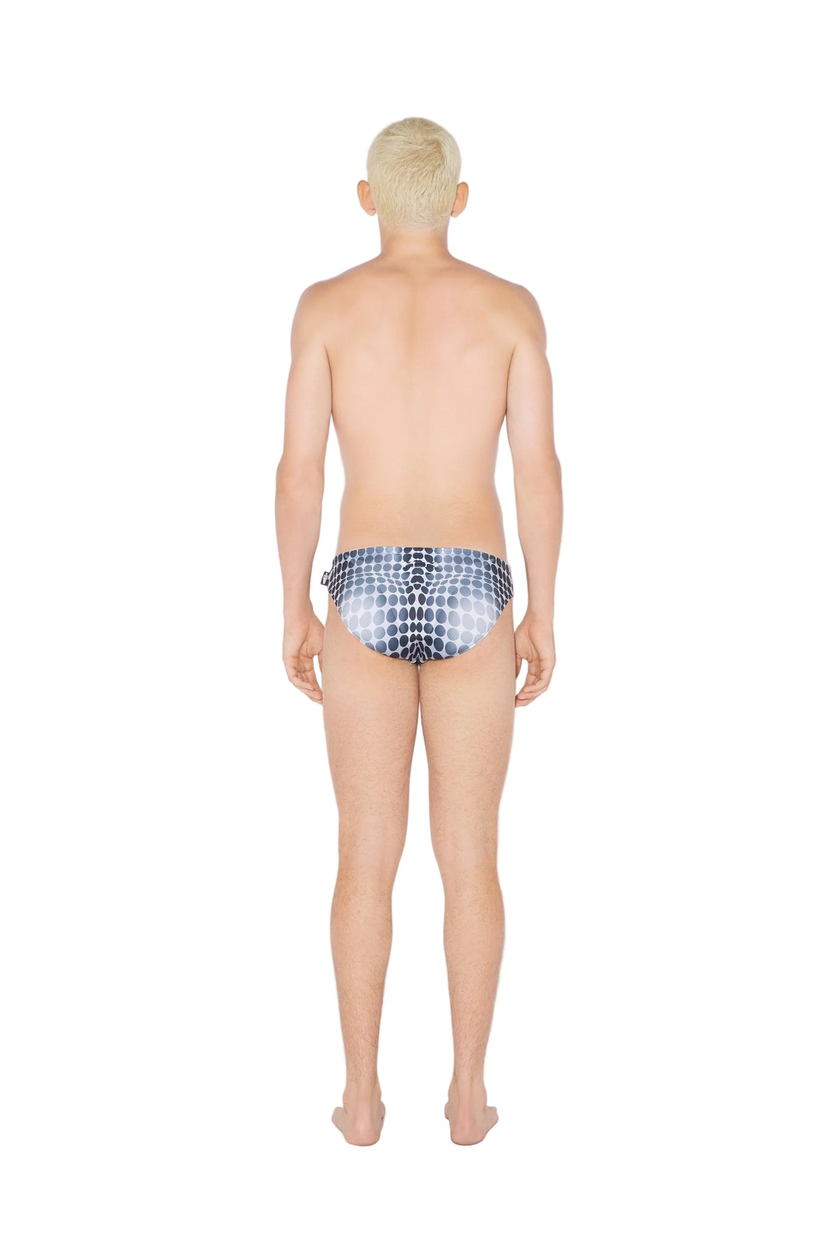 Dots-print swimsuit - White & Grey & Black