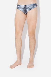 Le Slip De Bain Imprimé Dots Noir Et Blanc - White & Grey & Black