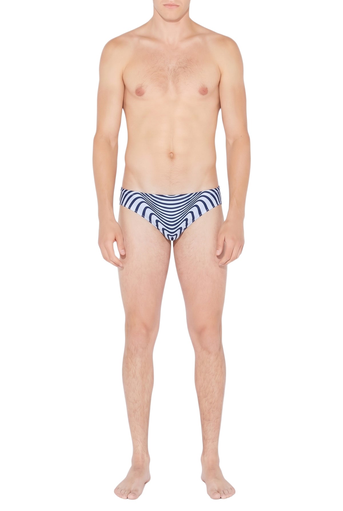 Speedo Marinière Morphing Swimsuit - White & Navy