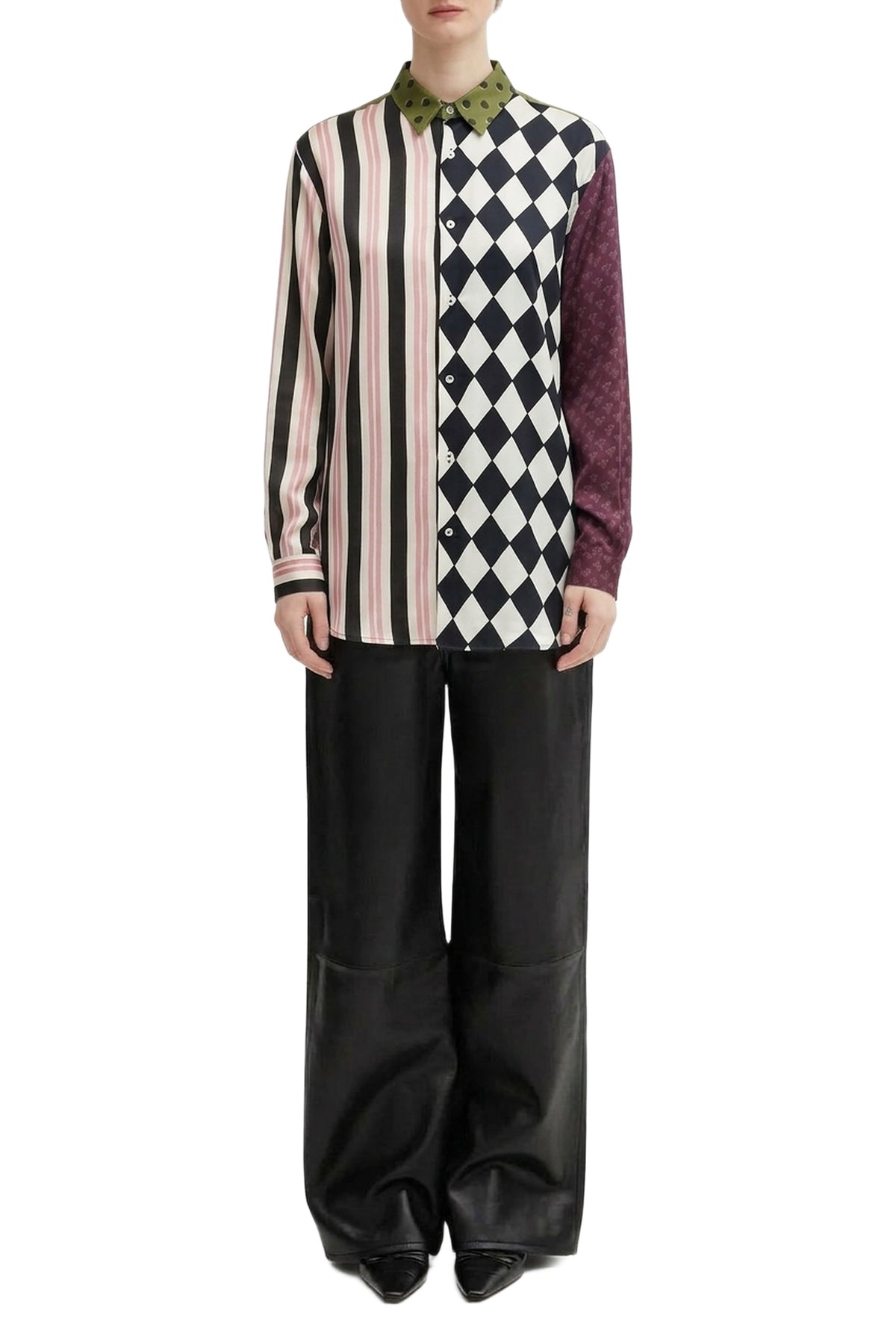Unisex satin shirt - Multicoloured