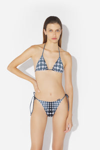 Le Bikini Dots Imprimé Noir Et Blanc - White & Grey & Black