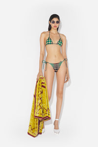 Le Bikini Dots Marron - Orange & Blue & Brown