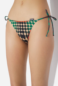 Le Bikini Dots Marron - Orange & Blue & Brown