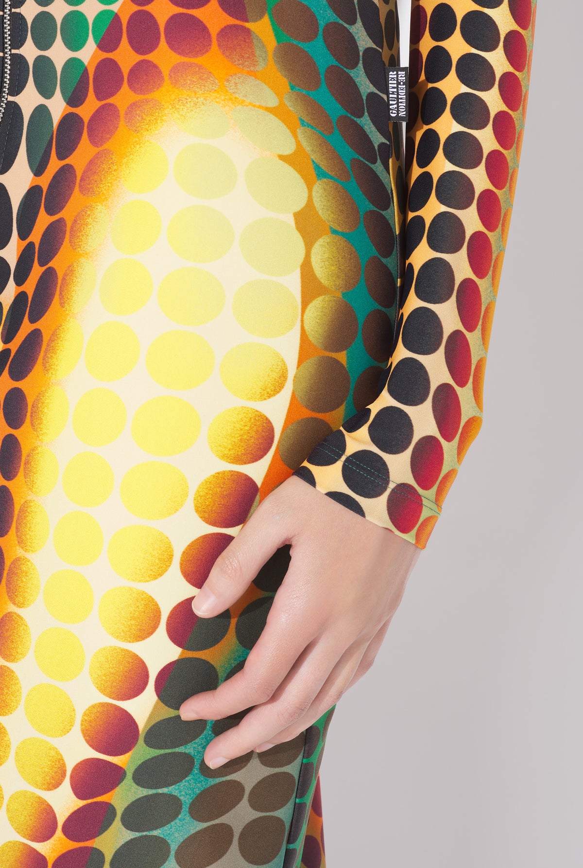 La Robe Imprimée Dots Marron - Orange & Blue & Brown