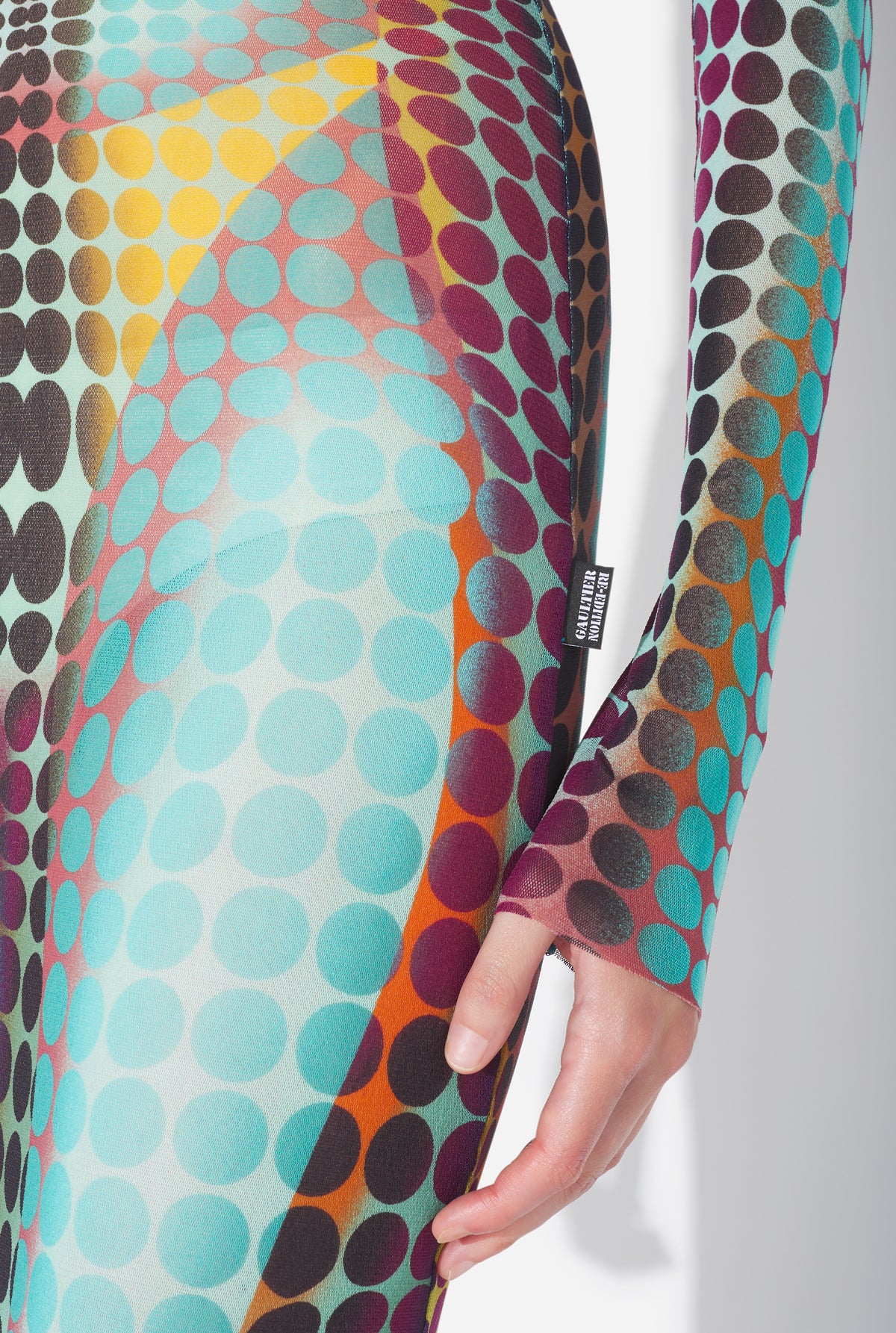 La Robe Imprimée Dots Bleue - Blue & Purple & Yellow