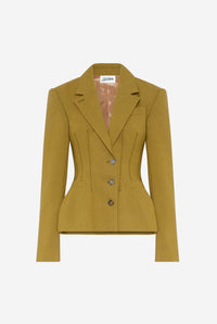 Tailoring Wool Basque Jacket - Olivegreen