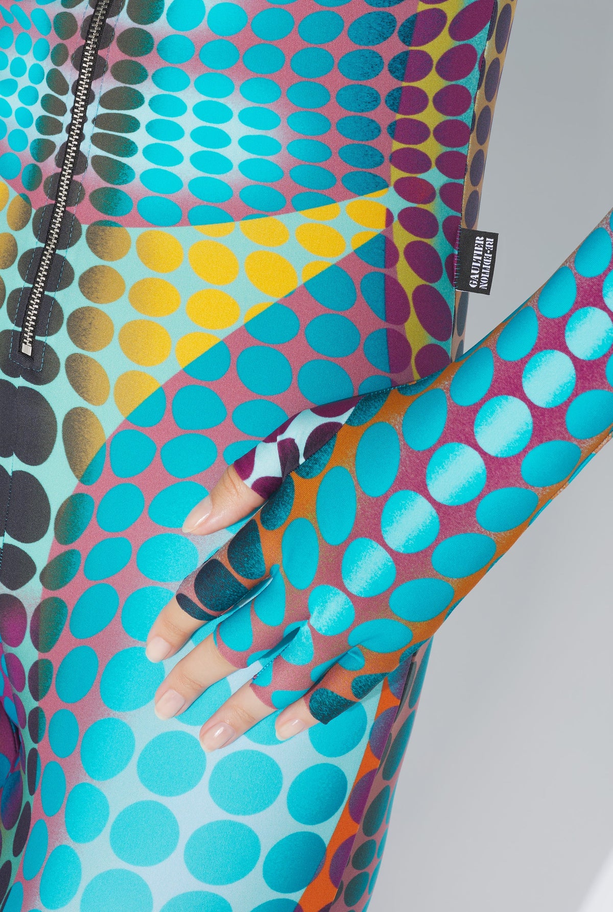 Réédition - La Combinaison Imprimée Dots - Blue & Purple & Yellow