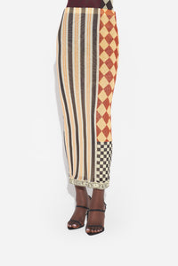 La Jupe Longue Patchwork - Multicolor