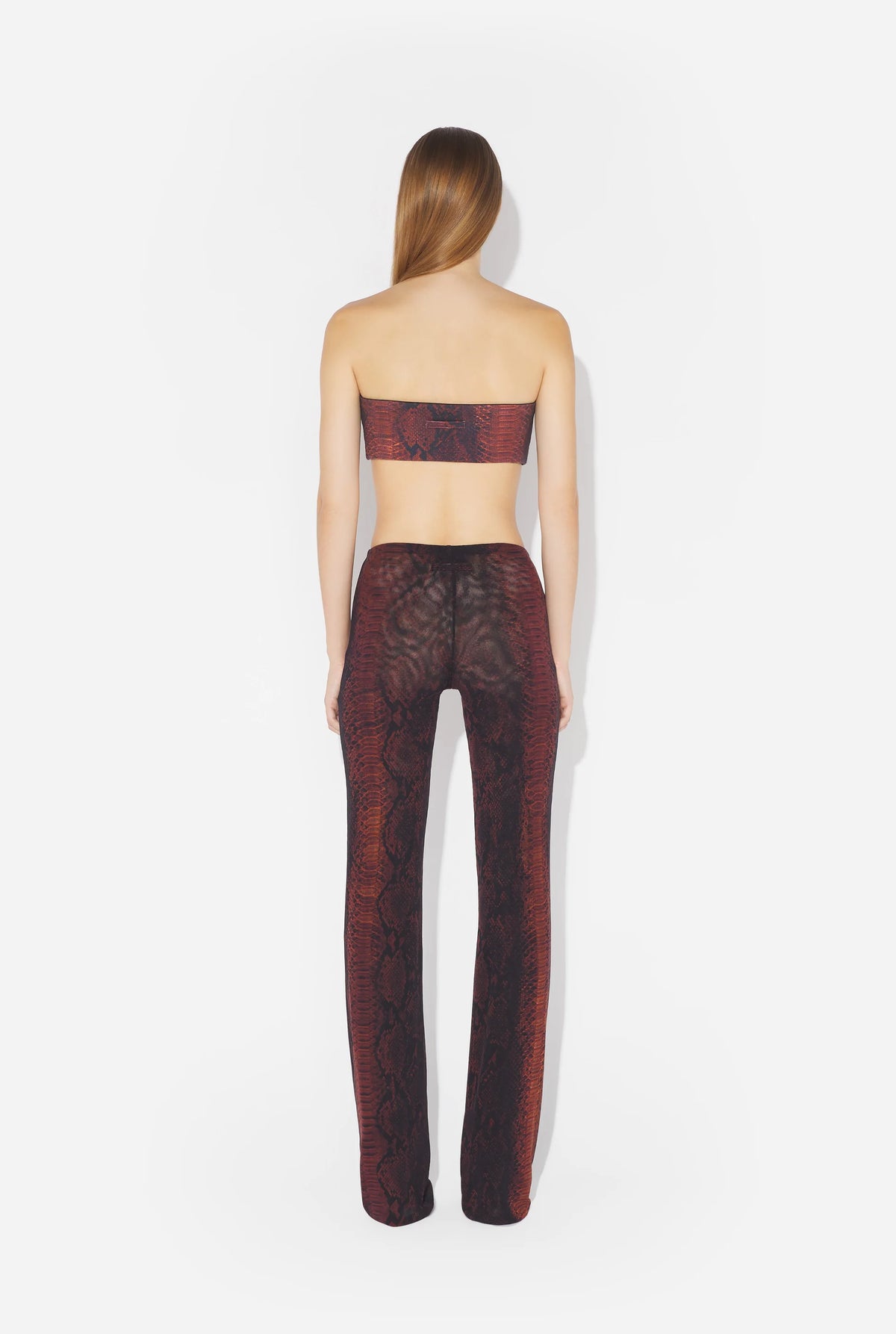 Pantalon En Tulle Imprimé "Python".
 - Brown & Black